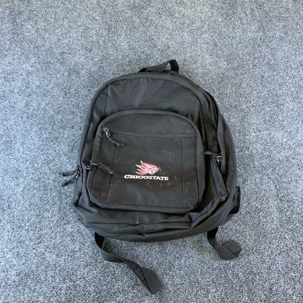Chico State Wildcats NCAA Backpack Black Zip Outer Pockets Adjustable Shoulder